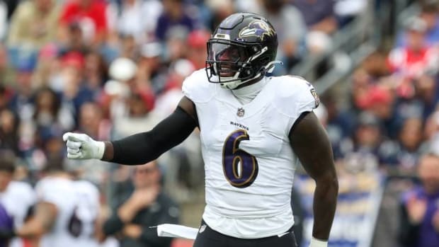 Baltimore Ravens linebacker Patrick Queen